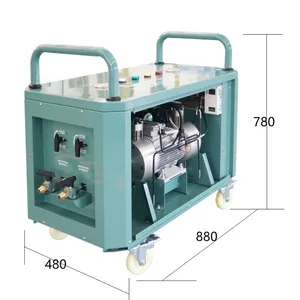 2HP full oil less refrigerant recovery charging machine air conditioner ac recharge machine R134a R410A recovery system