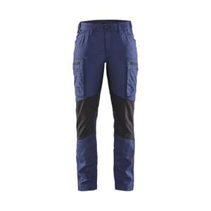 BLAKLADER - 715918458999C34 Pantalones de servicio para mujer elásticos Azul marino/Negro-PANTALÓN DE TRABAJO EAN 7330509499375 - Product Image 1