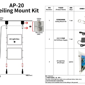 กรอบไฟ LED แบบแขวนสั่งทำได้ ขนาด A1 A2 A3 A4 สำหรับแสดงหน้าต่างอสังหาริมทรัพย์ ป้ายโฆษณา ไลท์บ็อกซ์ - Product Image 5