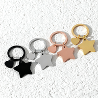 Porte-clés personnalisable Ywyougang en acier inoxydable avec étoile et cœur, double breloque vierge pour cadeau personnalisé