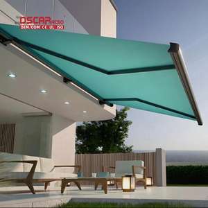 Auvent manuel mural à cassette intégrale <span class=keywords><strong>de</strong></span> 6 m, robuste, style luxueux, pour <span class=keywords><strong>garage</strong></span> extérieur, balcon, protection solaire, auvent à cassette - Product Image 1