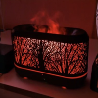 Humidificateur d'air ultrasonique 200ml personnalisable diffuseur d'huiles essentielles en métal sans flamme aromathérapie maison hôtel