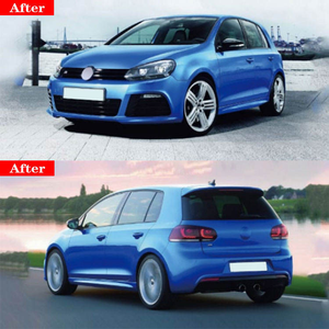 Kit carrosserie très demandé pour <span class=keywords><strong>Volkswagen</strong></span> Golf 6, mise à niveau style R20 avec pare-chocs avant, lèvre arrière, jupes latérales, grilles – Kits complets - Product Image 5