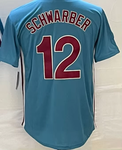 Camisetas de béisbol cosidas para <span class=keywords><strong>hombre</strong></span> 3 Bryce <span class=keywords><strong>Harper</strong></span> 7 Trea Tur-ner 17 Rhys Hoskins 12 Kyle Schwarber Philadelphia - Product Image 4