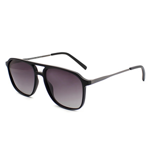 Retro Square Big Frames Sun Glasses Mens Vintage Double Bridge Custom Logo Sun Glasses UV400 Protection Metal Sunglasses - Product Image 3