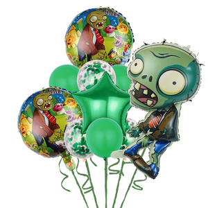 Dessin animé plantes Vs <span class=keywords><strong>Zombies</strong></span> Alien aluminium <span class=keywords><strong>Film</strong></span> ballon costume transfrontalier en gros fête d'anniversaire fournitures - Product Image 3