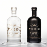 Bouteilles de verre fantaisie personnalisées pour spiritueux - 100 ml 200 ml 375 ml 500 ml 750 ml, sérigraphie, bouchon à vis, étanchéité pour vin, vodka et autres boissons