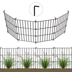 43cm/17 pollici (H) x 822cm/27 ft (L) recinzioni per paletti a terra animali 25 Pack recinzione decorativa da giardino