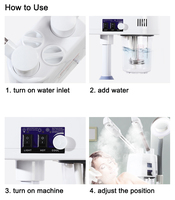 Máquina de vapor Facial 3 en 1 para salón de belleza, máquina de vapor Facial para Terapia de ozono, uso doméstico, profesional, caliente y frío, 22 unidades