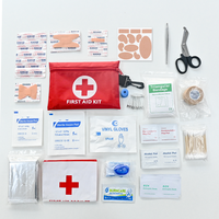 Kit de primeros auxilios pequeño de viaje portátil personalizado, kit de emergencia de supervivencia para senderismo, camping, escalada con equipo médico de alta calidad