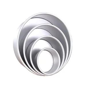 Metal Aluminum Alloy round Telescopic Circular Mousse and Ring Cake Mold 2-12Inch Baking Pan