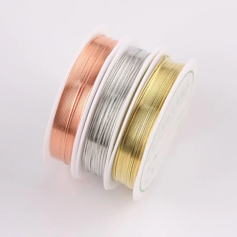 0.2mm 0.3mm 0.4mm 0.5mm 0.6mm 0.8mm 1mm Brass Wire Beading Cords Metal Threads For Handmade Jewelry Ornaments