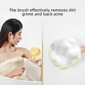 Sikat Badan Gagang Panjang Grosir dengan <span class=keywords><strong>Loofah</strong></span>, Penggosok Punggung Pengelupas Kering, Spons Mandi Spa untuk Pembersih Tubuh, Sikat Penggosok Mandi - Product Image 2