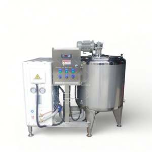 Ligne de production de fromage automatique en acier inoxydable 10-30L/h avec système de refroidissement par réfrigération, pompe à moteur, fermentation du lait et découpe du fromage caillé - Product Image 2