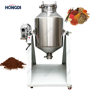 Mélangeur de nourriture en poudre de mangue à double cône et en poudre d'ananas à prix d'usine avec chargeur sous vide de qualité alimentaire en acier inoxydable - Product Image 1