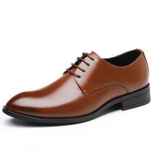 Chaussures en cuir PU légères et respirantes, antidérapantes, de couleur unie, à lacets carrés, décontractées et professionnelles, grande taille, de haute qualité pour le dropshipping - Product Image 5