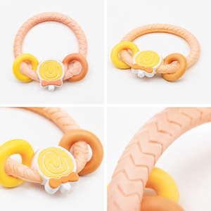 Anneau de <span class=keywords><strong>dentition</strong></span> tressé en silicone pour bébé, jouet de <span class=keywords><strong>dentition</strong></span> <span class=keywords><strong>sucette</strong></span> sans BPA, qualité alimentaire, 0-12 mois, personnalisable - Product Image 3