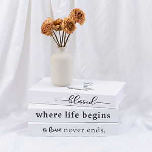 2025 nuevo modelo blanco juego de libros decorativos accesorios de papel realistas para tiendas de ropa cafés escenas de tiro, etc. - Product Image 5