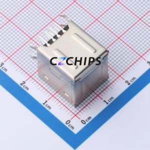 ZX-TYPEA-2-WCM44 USB Connector Bent Lead Through Hole Connector Type-A Female Right Angle Insert 4Px2 - Product Image 2