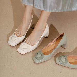 Elegant Block Heeled <strong>Ladies</strong> Pumps Fashion Designer Buckle Woman Chunky High Heel <strong>Dress</strong> <strong>Shoes</strong> for Women - Product Image 5