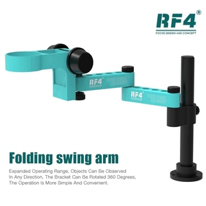 RF4 76mm bras <span class=keywords><strong>articulé</strong></span> Microscope support d'engrenage support de rotation à 360 ° pour téléphones mobiles support de pilier support pour vidéo stéréo - Product Image 2