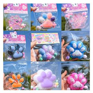 Wholesale Bulk 12PCS Anti-Stress <b>Cat</b> Paw <b>Squishy</b> Toys Sensory Fidget Ball Slow Rise Mochi Texture Kawaii Squeeze Toys TOYSRUNNER - Product Image 5