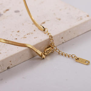 Nuevo Collar Minimalista con Cuentas de 5mm y Diamantes Incrustados, con Cadena Plana de Acero Inoxidable y Circonita de Color - Product Image 4