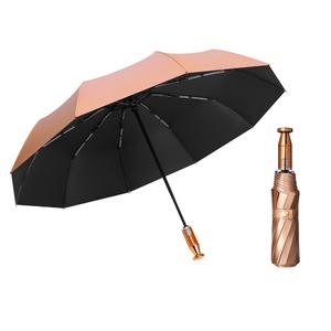<span class=keywords><strong>Parapluie</strong></span> pliant entièrement automatique en alliage d'aluminium, brise-vitre, 10 baleines, argenté, pare-soleil, publicitaire pour entreprises - Product Image 5