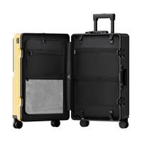Nouvelle valise de luxe à ouverture frontale pour ordinateur portable avec roues multidirectionnelles - Unisexe, bagage à main et bagage à roulettes