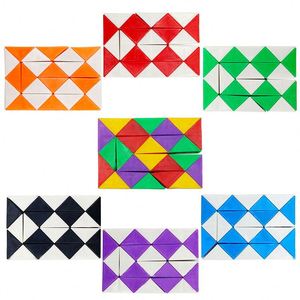 งูวิเศษเพื่อการศึกษาแบบยืดหยุ่น, ลูกบาศก์มายากลพับได้, ของเล่นกาชาปอง, ลูกบาศก์มายากลแปลงร่างได้ 24 ส่วน, ของเล่นฟิดเจ็ต - Product Image 5