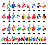 Drapeaux de bureau personnalisés très demandés, mini-drapeaux de bureau internationaux avec base de mât, drapeaux de bureau pour célébrations festives