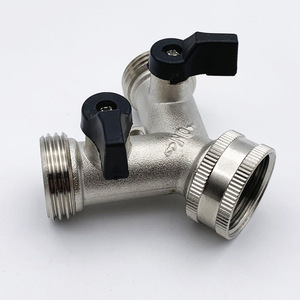 Garden Water Connector Y Shaped Zinc Alloy 1/2 Inch Threaded <b>Splitter</b> Valve For Irrigation <b>Hose</b> Adapter - Product Image 4
