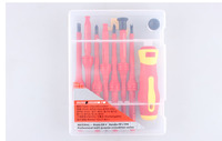 Tournevis électrique isolé haute tension à têtes multiples, 7 embouts Phillips, Torx et plats pour électriciens