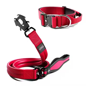 Kerah empuk Neoprene lembut desain baru kerah pelatihan anjing tempur taktis gesper logam klasik mewah - Product Image 5