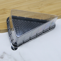 Barquette jetable triangulaire en PET pour pain, crème, gâteau, sandwich, avec couvercle transparent, emballage alimentaire de qualité alimentaire, pour boulangerie, à emporter