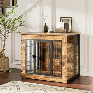 Fellie Modern köpek sandık ev mobilya tarzı lüks köpek evi ahşap köpek kafesleri Metal Kennels - Product Image 4