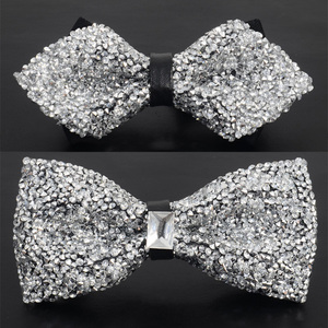 Nœud <span class=keywords><strong>papillon</strong></span> diamant pour hommes, de luxe, pavé de strass, en cristal, Chaton, Super Cool, diamant, mariage, 2019 - Product Image 2