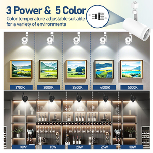USA In Stock Modern Aluminum 10W - 30W Commercial Spot <strong>Ceiling</strong> Lamp Tracklight Rail Lighting System Led Track <strong>Light</strong>
