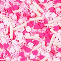 Fournisseur direct d'usine, sachet de 500 g de pépites de sucre comestibles, décorations en forme de cœur pour la Saint-Valentin, gâteaux