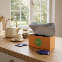 Boîte d'emballage personnalisée pour thé et café en papier cadeau imprimé avec laminage mat