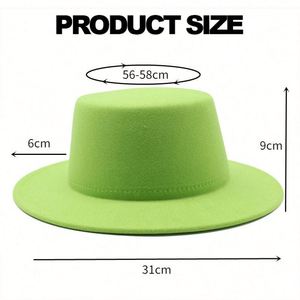 Sombrero Fedora de Fieltro de Ala Ancha Unisex Personalizado con Logotipo, Sombrero de Fieltro de Lana de Ala Ancha al por Mayor para Invierno - Product Image 4