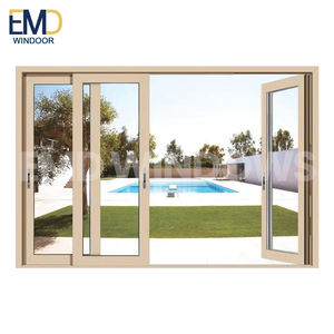 Puerta de Entrada Moderna de Aleación de Aluminio, Puerta Corredera Interior y Exterior de Vidrio con Diseño PT de Pd Home Door - Product Image 2