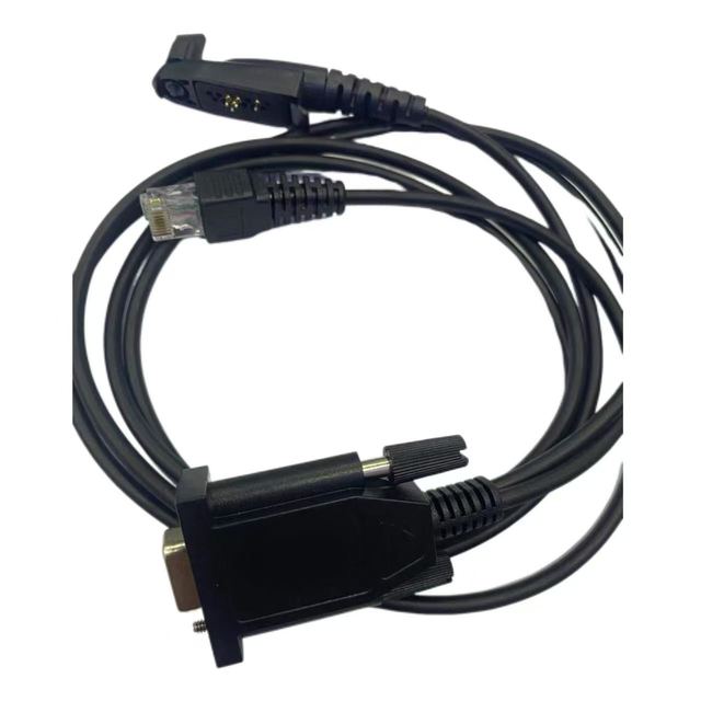 2-in-1 8pin Plastic Programming Cable for Kenwood Motorola and Vertex Standard Handheld & Mobile Radios