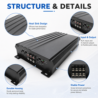 Amplificateur audio de voiture 4 canaux classe AB 3000W Max 450W RMS 12V-24V DC Stéréo pour haut-parleur et subwoofer OEM ODM KW45.1