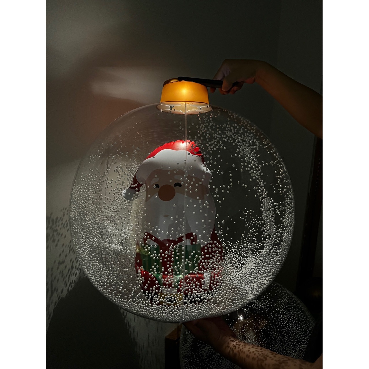 Papá Noel con luces