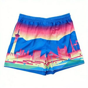 Shorts de Playa Personalizados de Secado Rápido, Pantalones de Natación con Sublimación Personalizada, Cintura Elástica, Estilo Bermuda para Hombre - Product Image 3