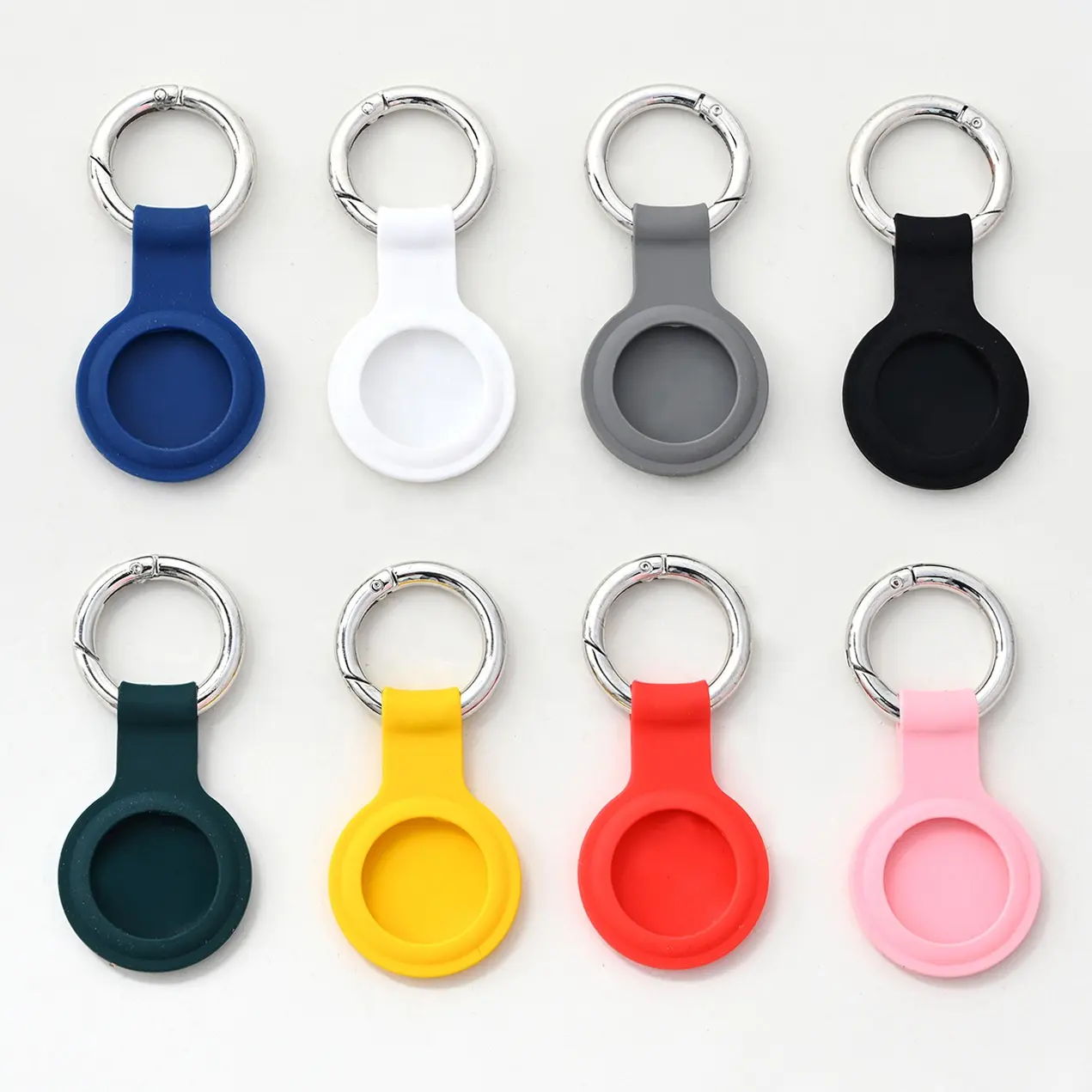 Multi colors Protective waterproof Silicone Air Tag Case holder Keychain Clip Holder For Apple Airtags