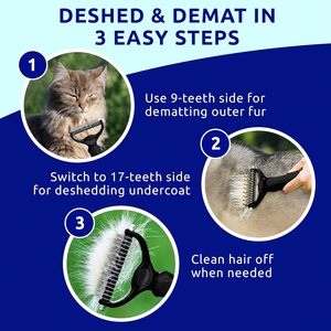 <span class=keywords><strong>Brosse</strong></span> de toilettage pour animaux de compagnie J005, double face, en acier inoxydable, pour chiens et chats - Product Image 6