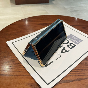 Fundas para Teléfonos <span class=keywords><strong>Huawei</strong></span> <span class=keywords><strong>Mate</strong></span> X5 X3 y Honor Magic V2 <span class=keywords><strong>P50</strong></span>, Funda Protectora Plegable de Piel de Cordero Electrochapada - Product Image 2