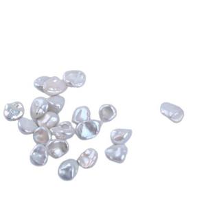 Granulés de perles régénérées blanches de 7-8 mm, non poreux, semi-finis, naturels, cultivés, colorés, pour projets créatifs - Product Image 5